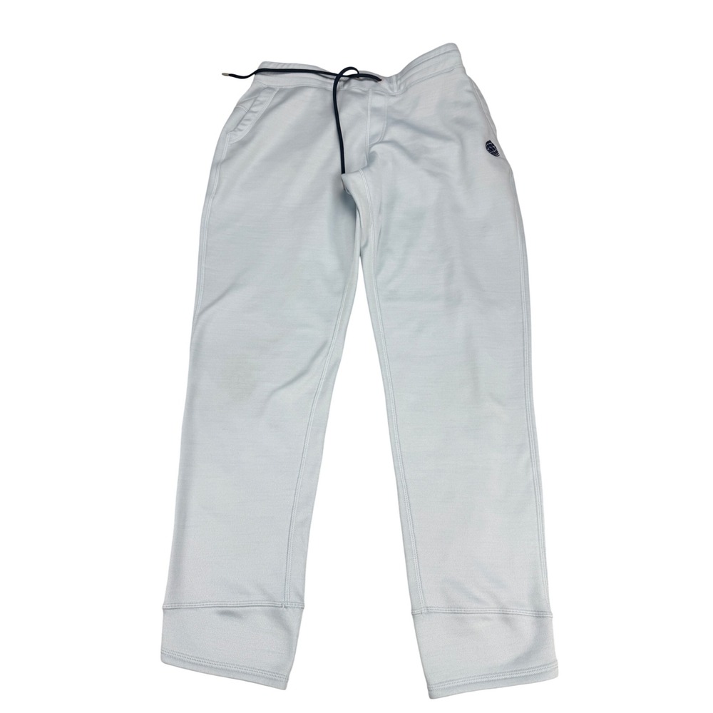 Stio Womens M Light Blue Technical Fleece Jogger Pants Straight Leg Tulip Hem